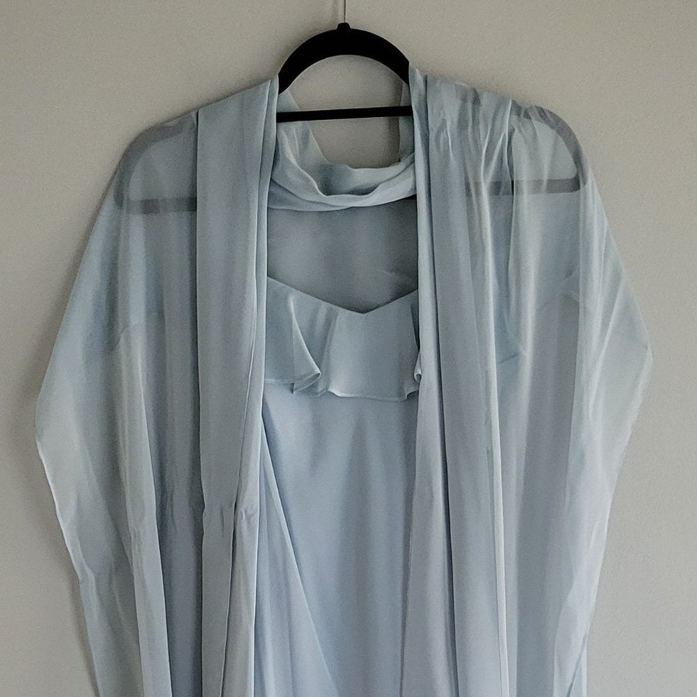 Long dress with with Matching Shawl from David's Bridal Size 6 - Picture 3 of 12